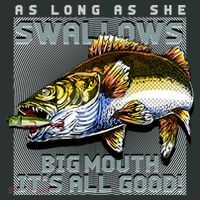 Funny Big Mouth Bass Swallows Coaster thumb 2