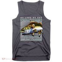 Funny Big Mouth Bass Swallows Tank Top thumb 0