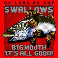 Funny Big Mouth Bass Swallows Santa Hat thumb 1