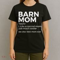 Funny Barn Mom Definition Best Mom Ever Horse Riding T-Shirt thumb 4