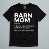 Funny Barn Mom Definition Best Mom Ever Horse Riding T-Shirt thumb 5