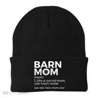 Funny Barn Mom Definition Best Mom Ever Horse Riding Beanie thumb 0