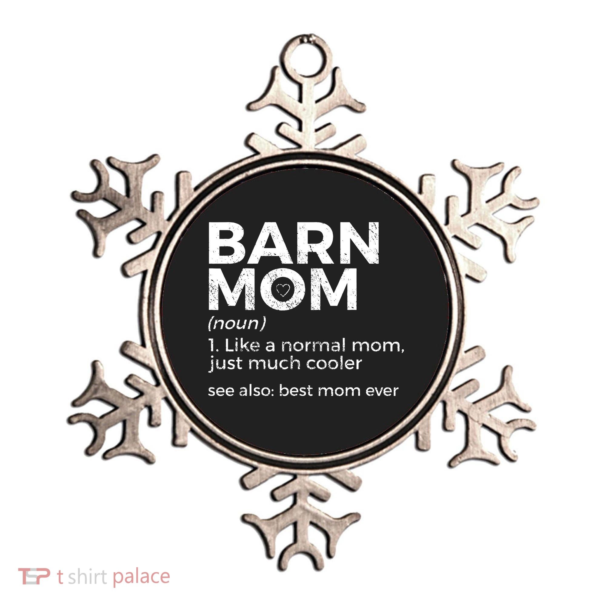 Funny Barn Mom Definition Best Mom Ever Horse Riding Ornament
