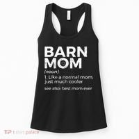 Funny Barn Mom Definition Best Mom Ever Horse Riding Women's Tank Top thumb 0
