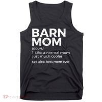 Funny Barn Mom Definition Best Mom Ever Horse Riding Tank Top thumb 0