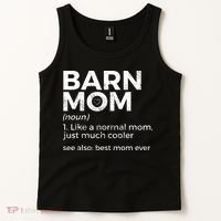 Funny Barn Mom Definition Best Mom Ever Horse Riding Tank Top thumb 2