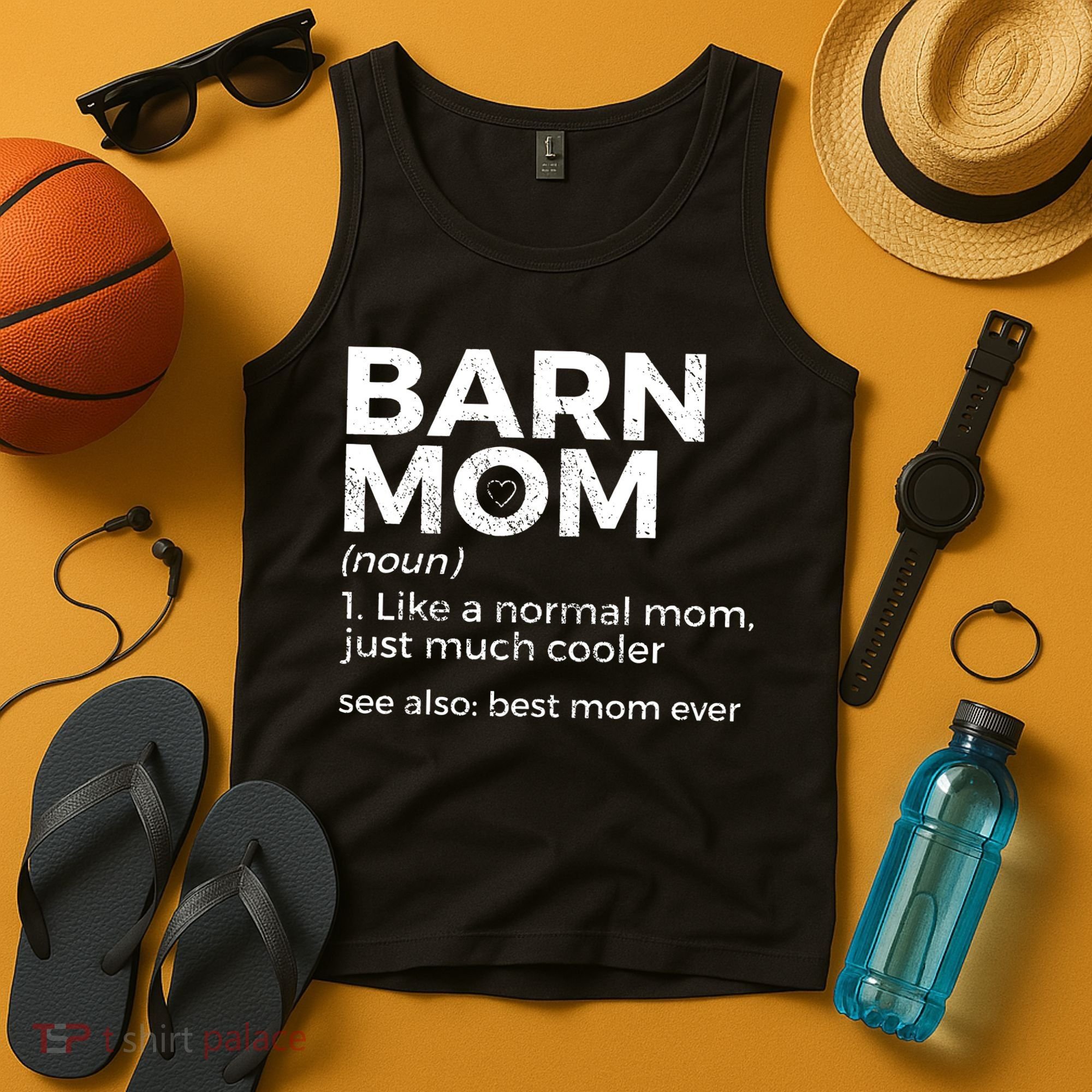 Funny Barn Mom Definition Best Mom Ever Horse Riding Tank Top