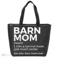 Funny Barn Mom Definition Best Mom Ever Horse Riding Tote Bag thumb 0