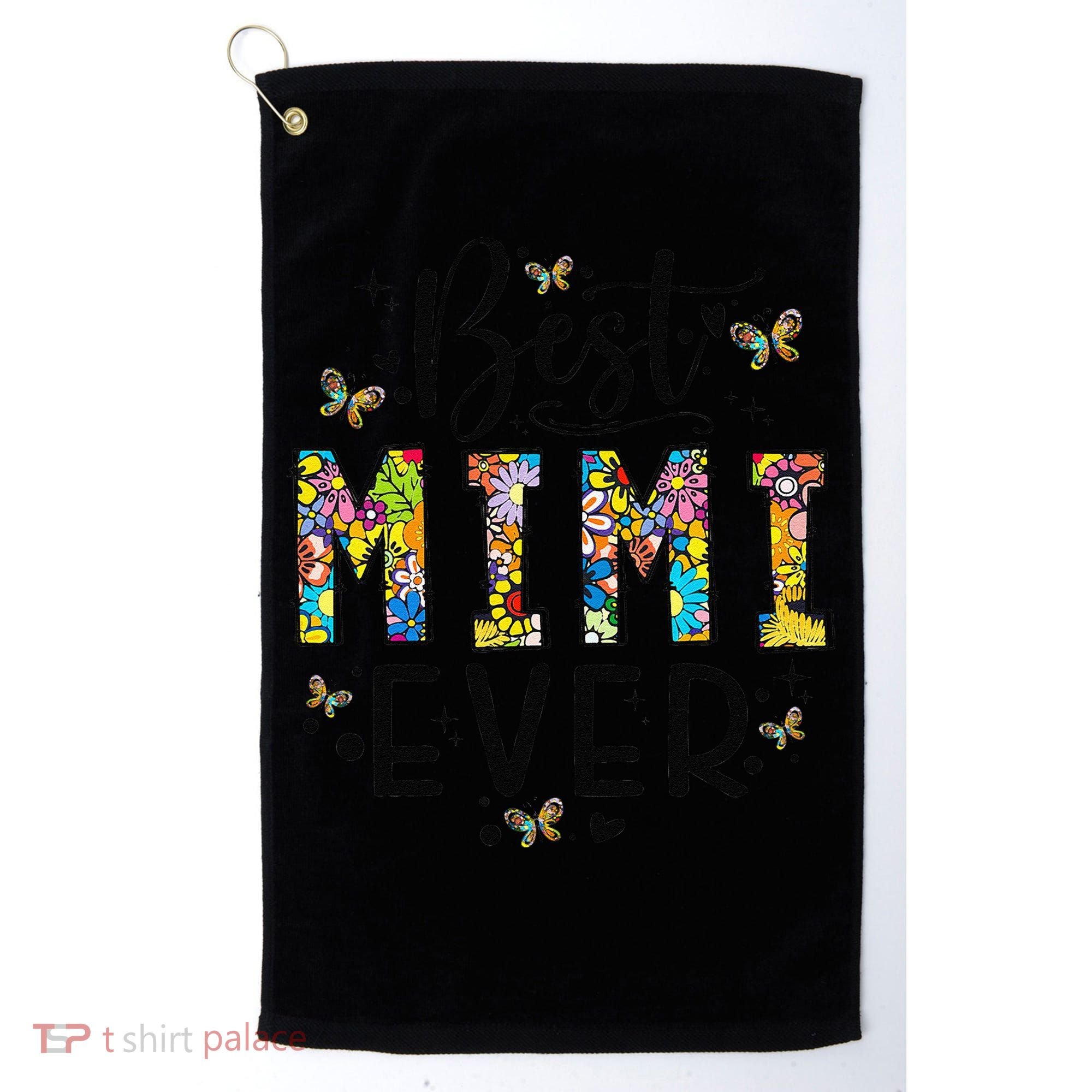 Floral Best Mimi Evers Mother's Day Gift For Best Mimi Golf Towel