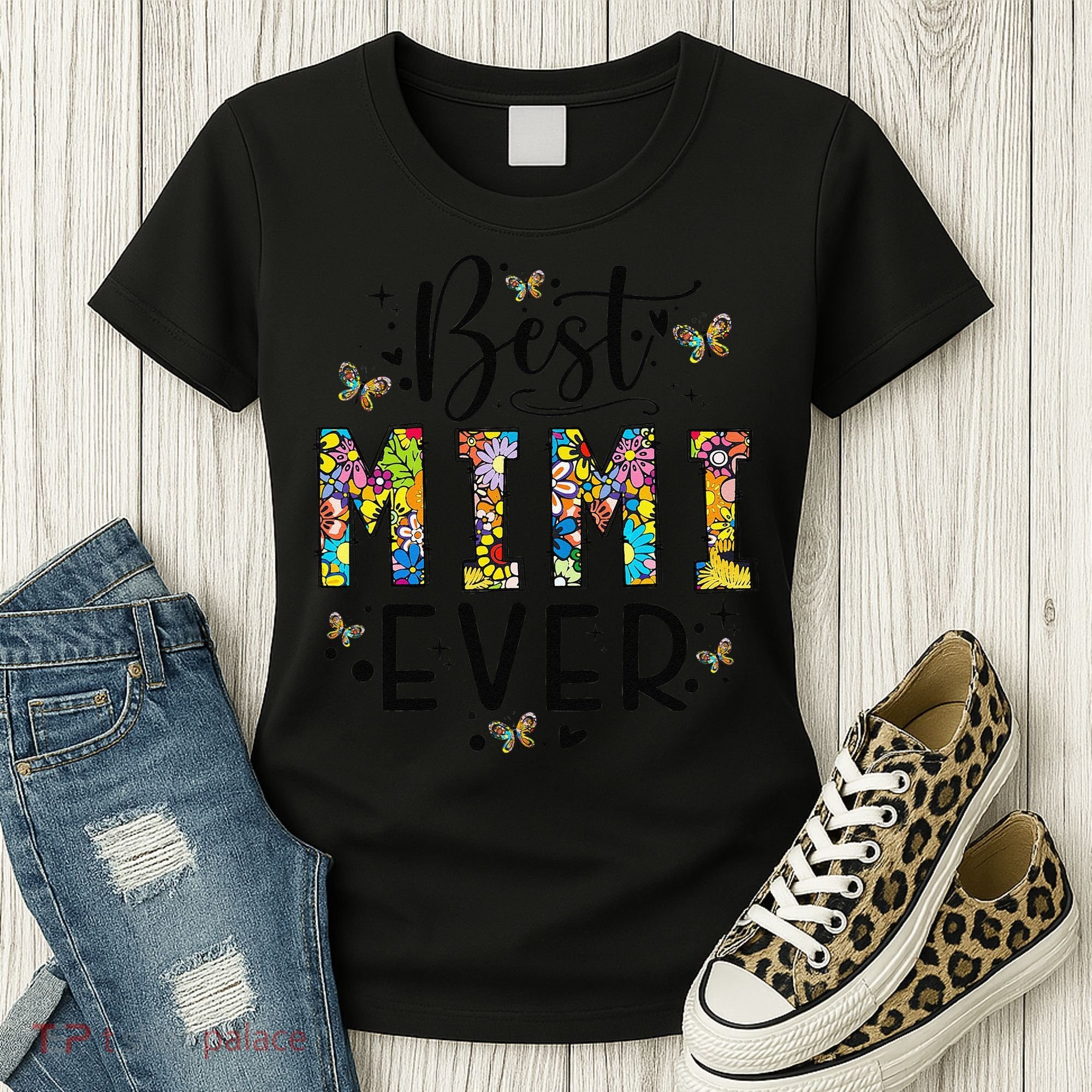 Floral Best Mimi Evers Mother's Day Gift For Best Mimi Women's T-Shirt