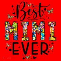 Floral Best Mimi Evers Mother's Day Gift For Best Mimi Santa Hat thumb 1