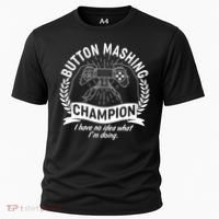 Funny Button Mashing Champion Video Gamer Cooling Performance Crew T-Shirt thumb 0
