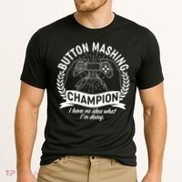 Funny Button Mashing Champion Video Gamer Cooling Performance Crew T-Shirt thumb 2