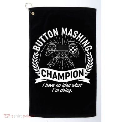 Funny Button Mashing Champion Video Gamer Golf Towel
