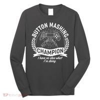Funny Button Mashing Champion Video Gamer Long Sleeve Shirt thumb 0