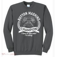 Funny Button Mashing Champion Video Gamer Sweatshirt thumb 0