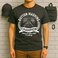 Funny Button Mashing Champion Video Gamer T-Shirt thumb 6