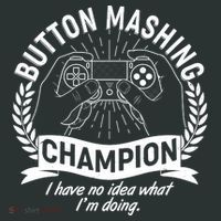 Funny Button Mashing Champion Video Gamer Backpack thumb 2