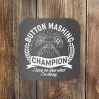 Funny Button Mashing Champion Video Gamer Coaster thumb 0