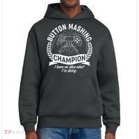 Funny Button Mashing Champion Video Gamer District V.I.T. Heavyweight Hoodie thumb 0
