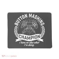 Funny Button Mashing Champion Video Gamer Mousepad thumb 0