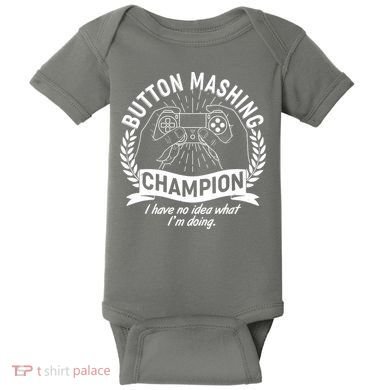 Funny Button Mashing Champion Video Gamer Baby Bodysuit