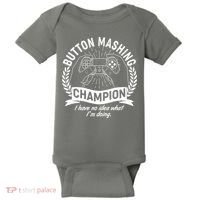 Funny Button Mashing Champion Video Gamer Baby Bodysuit thumb 0