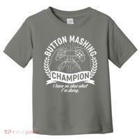 Funny Button Mashing Champion Video Gamer Toddler T-Shirt thumb 0