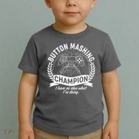 Funny Button Mashing Champion Video Gamer Toddler T-Shirt thumb 2