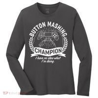 Funny Button Mashing Champion Video Gamer Women's Long Sleeve Shirt thumb 0