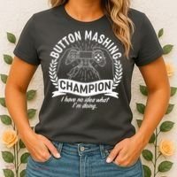 Funny Button Mashing Champion Video Gamer Women's T-Shirt thumb 2