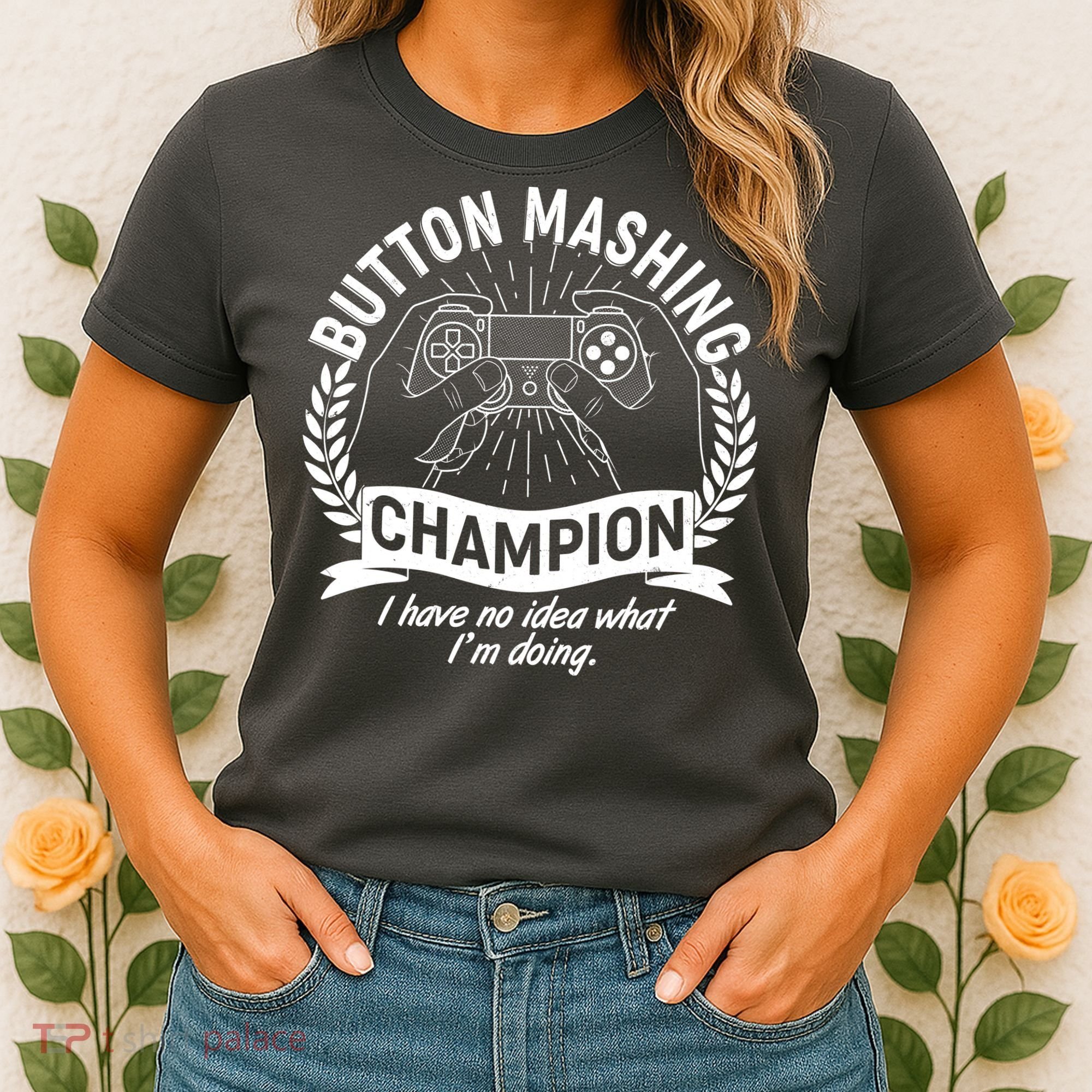Funny Button Mashing Champion Video Gamer Women's T-Shirt