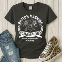 Funny Button Mashing Champion Video Gamer Women's T-Shirt thumb 3