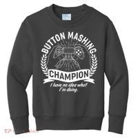Funny Button Mashing Champion Video Gamer Kids Sweatshirt thumb 0