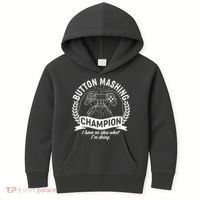Funny Button Mashing Champion Video Gamer Kids Hoodie thumb 0