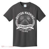 Funny Button Mashing Champion Video Gamer Kids T-Shirt thumb 0