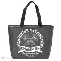 Funny Button Mashing Champion Video Gamer Tote Bag thumb 0