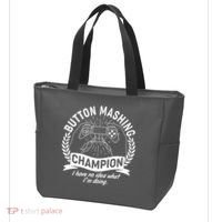 Funny Button Mashing Champion Video Gamer Tote Bag thumb 3
