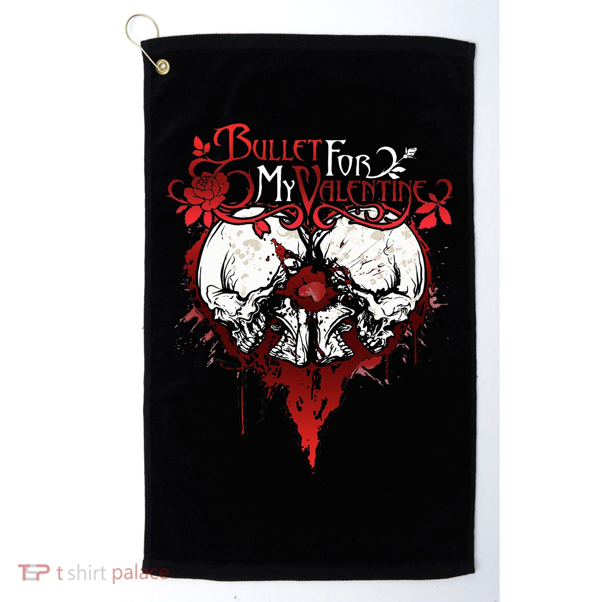Funny Bullet My For Valentine Splattered Logo Gift Golf Towel