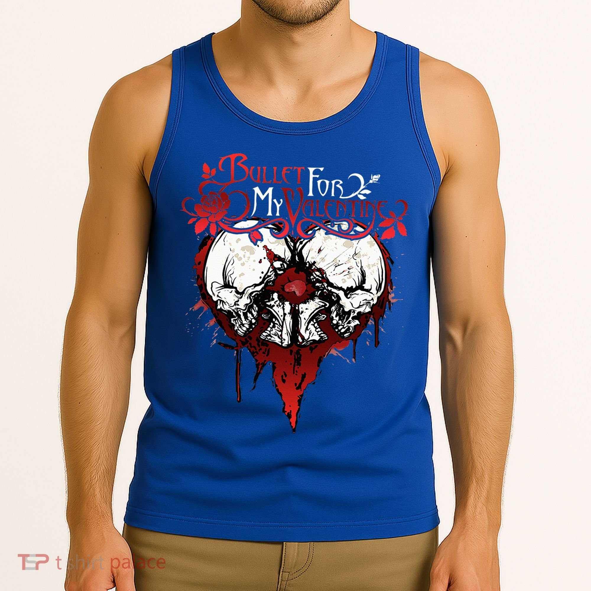Funny Bullet My For Valentine Splattered Logo Gift Tank Top