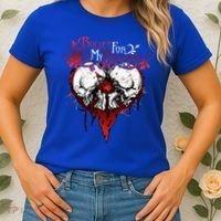 Funny Bullet My For Valentine Splattered Logo Gift Women's T-Shirt thumb 2