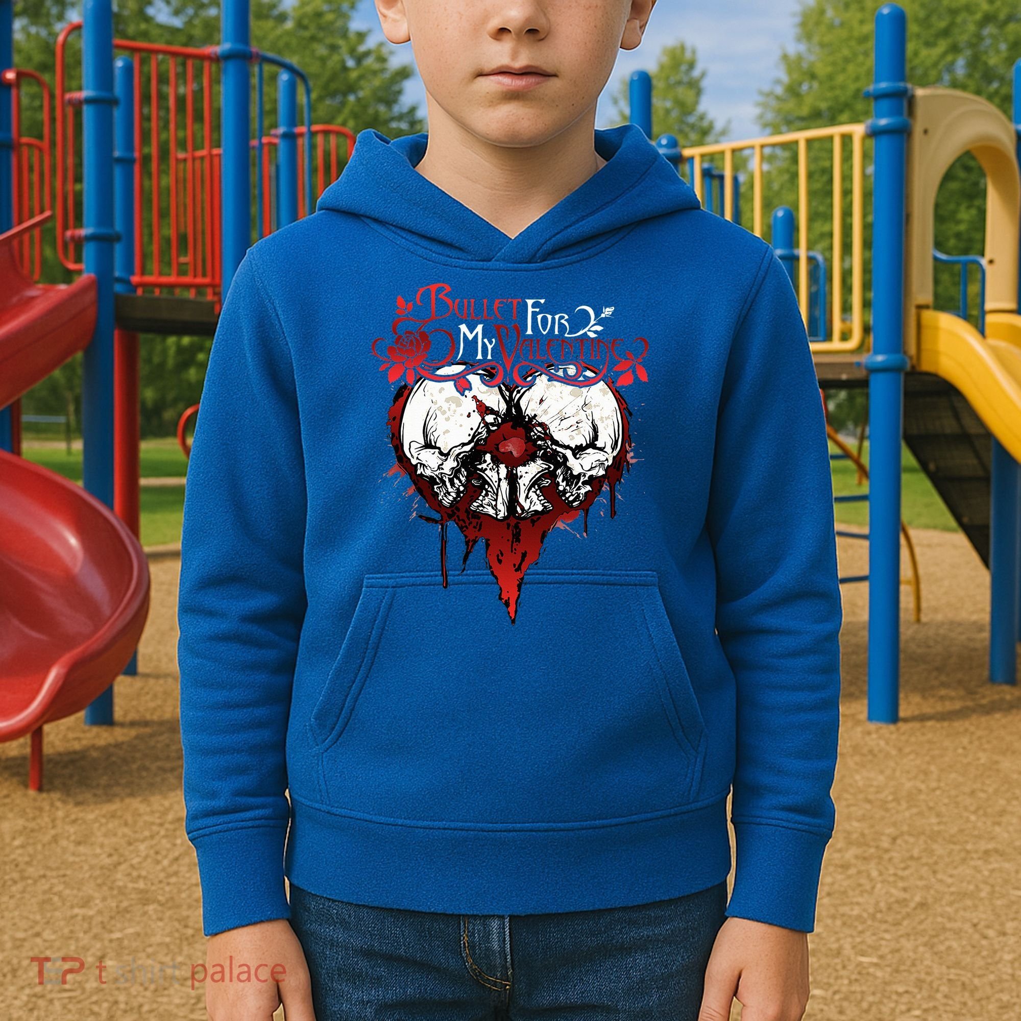 Funny Bullet My For Valentine Splattered Logo Gift Kids Hoodie