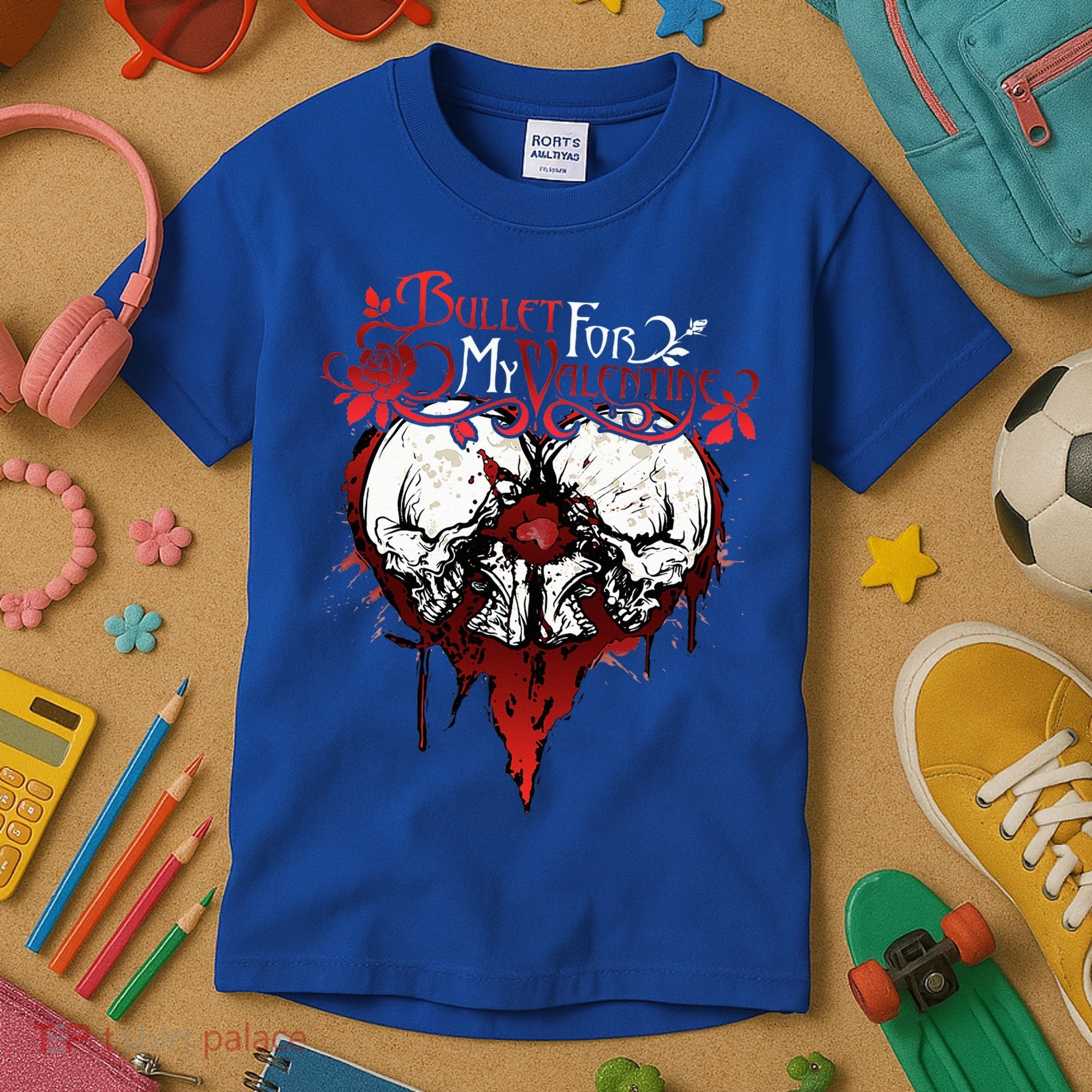Funny Bullet My For Valentine Splattered Logo Gift Kids T-Shirt