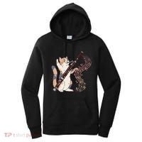 Funny Bassoonist Music Orchestra Cat Playing Bassoon Women's Hoodie thumb 0
