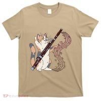 Funny Bassoonist Music Orchestra Cat Playing Bassoon T-Shirt thumb 0
