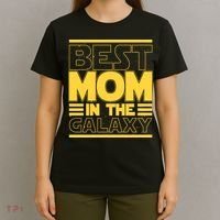 Funny Best Mom In The Galaxy SciFi Fan T-Shirt thumb 4
