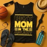 Funny Best Mom In The Galaxy SciFi Fan Tank Top thumb 4
