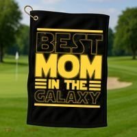 Funny Best Mom In The Galaxy SciFi Fan Golf Towel thumb 1