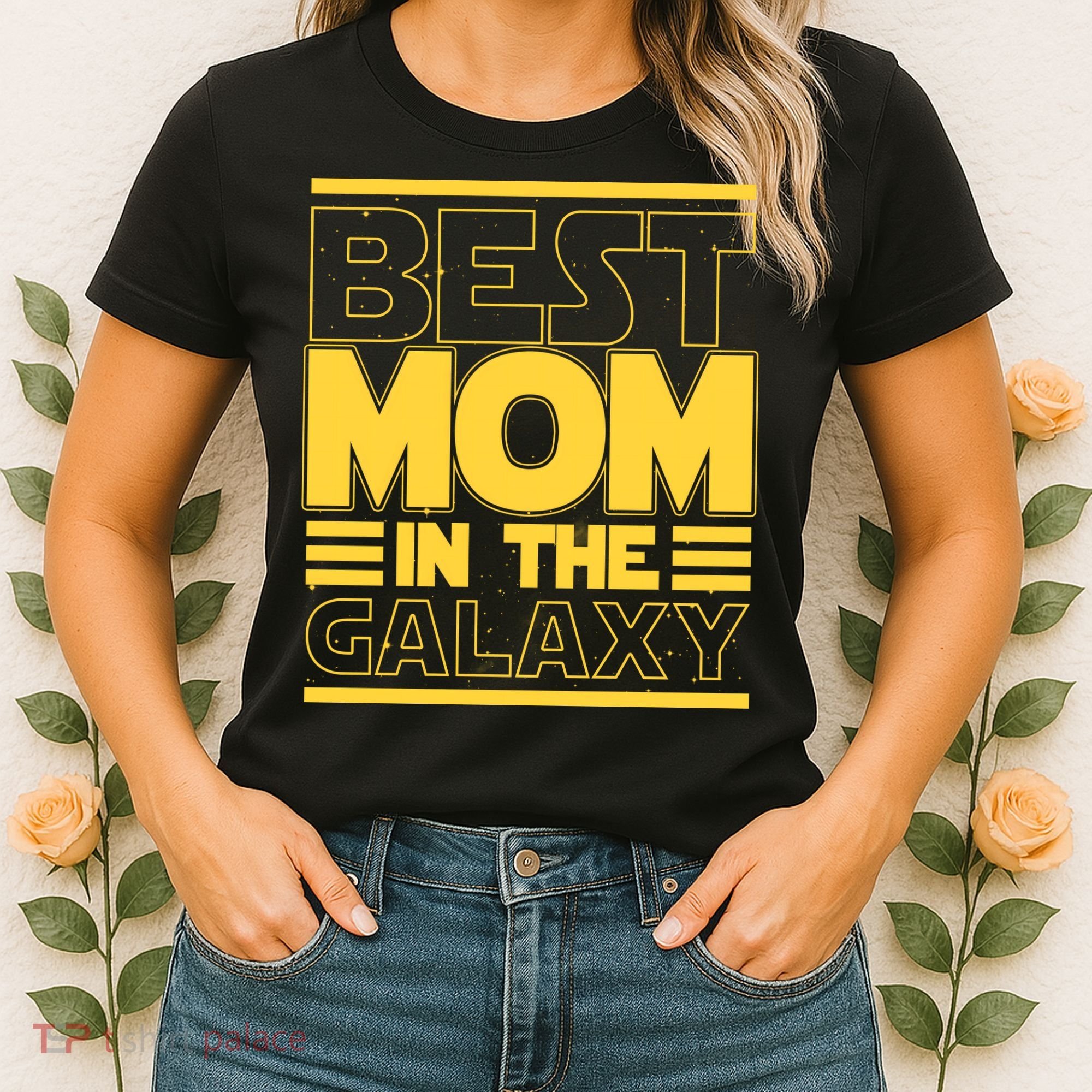 Funny Best Mom In The Galaxy SciFi Fan Women's T-Shirt