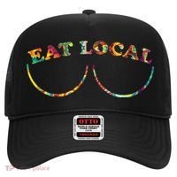 Funny Breastfeeding Meme Mom Eat Local Milk Source Great Gift Hat thumb 0